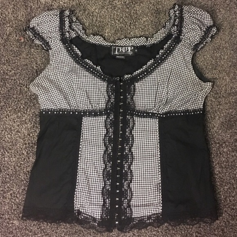 Corset style top gingham